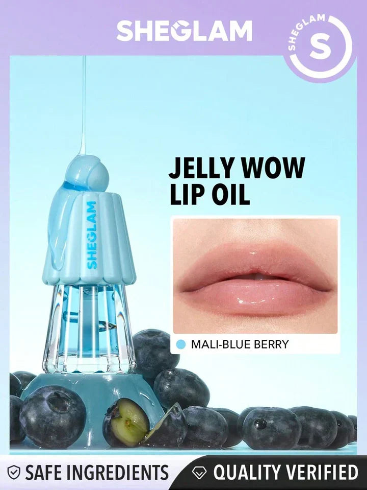 SHEGLAM Jelly Wow Hydrating Lip Oil 5g – Pinkies Up Flavor Glossy & Nourishing Lip Care
