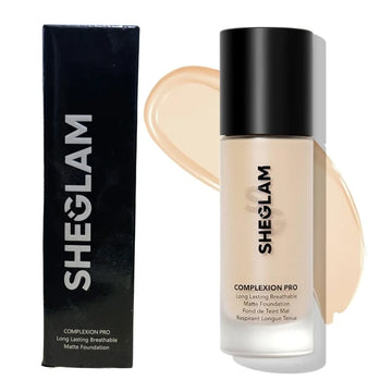 SHEGLAM Complexion Pro Long Lasting Breathable Matte Foundation – Full Coverage Matte Finish