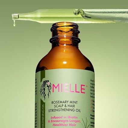 Mielle Organics Rosemary Mint Scalp & Hair Strengthening Oil | Nourishing Hair & Scalp Oil for Stronger-Looking Hair