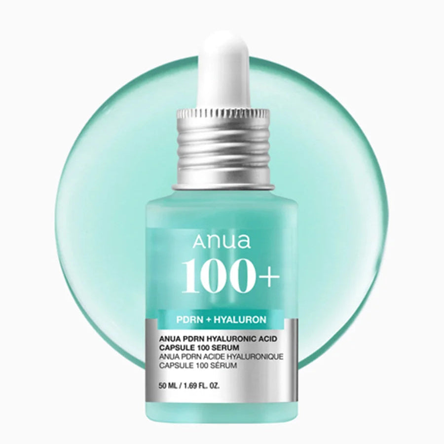 ANUA PDRN + Hyaluron Capsule 100 Serum 30ml | Hydrating & Plumping Facial Serum