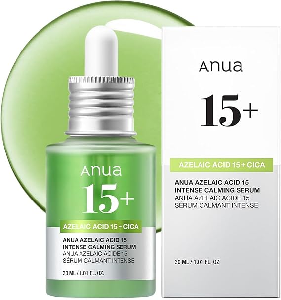Anua Azelaic Acid 15+ Cica Intense Calming Serum 30ml | Soothing & Clarifying Facial Serum