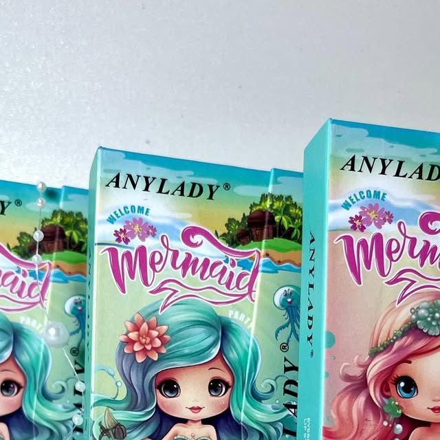 ANYLADY Mermaid Theme Makeup Palette – Aqua Blue & Pink All-in-One Eyeshadow, Blush & Lip Kit