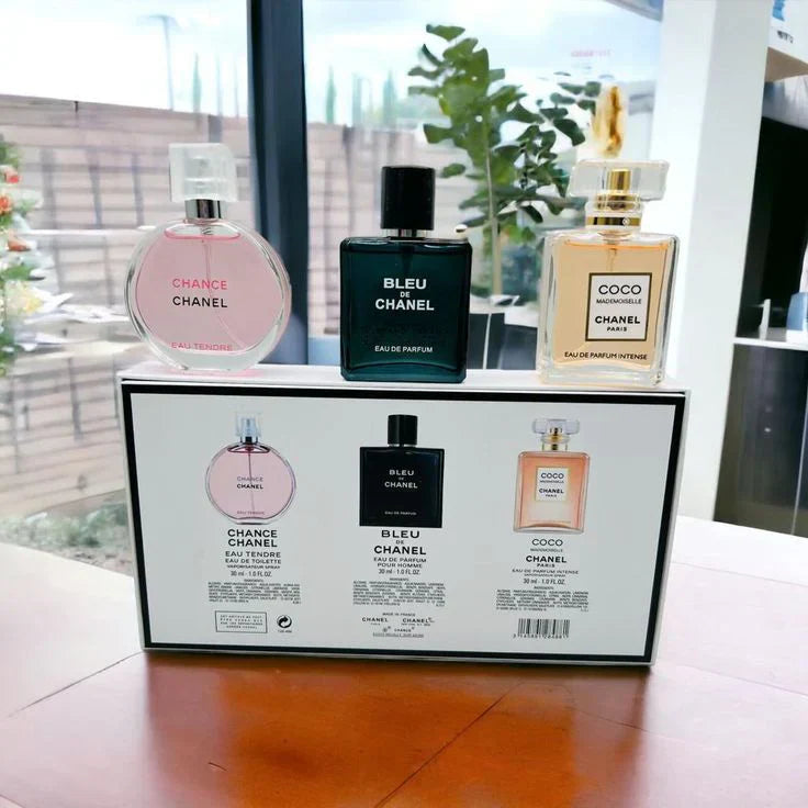 Chanel Perfume Gift Set for Women 3-in-1 (3 x 30ml) | 100% Original Tester Set | Luxury Dubai Collection