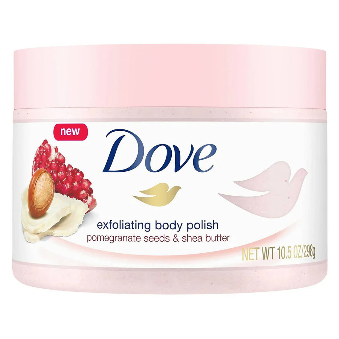 Dove Pomegranate Seeds & Shea Butter Body Scrub 298g | Exfoliating & Nourishing Body Polish