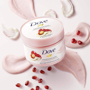 Dove Pomegranate Seeds & Shea Butter Body Scrub 298g | Exfoliating & Nourishing Body Polish
