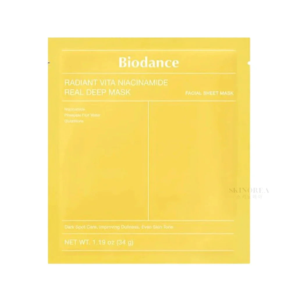 BIODANCE Radiant Vita Niacinamide Real Deep Mask Sheet 7ea