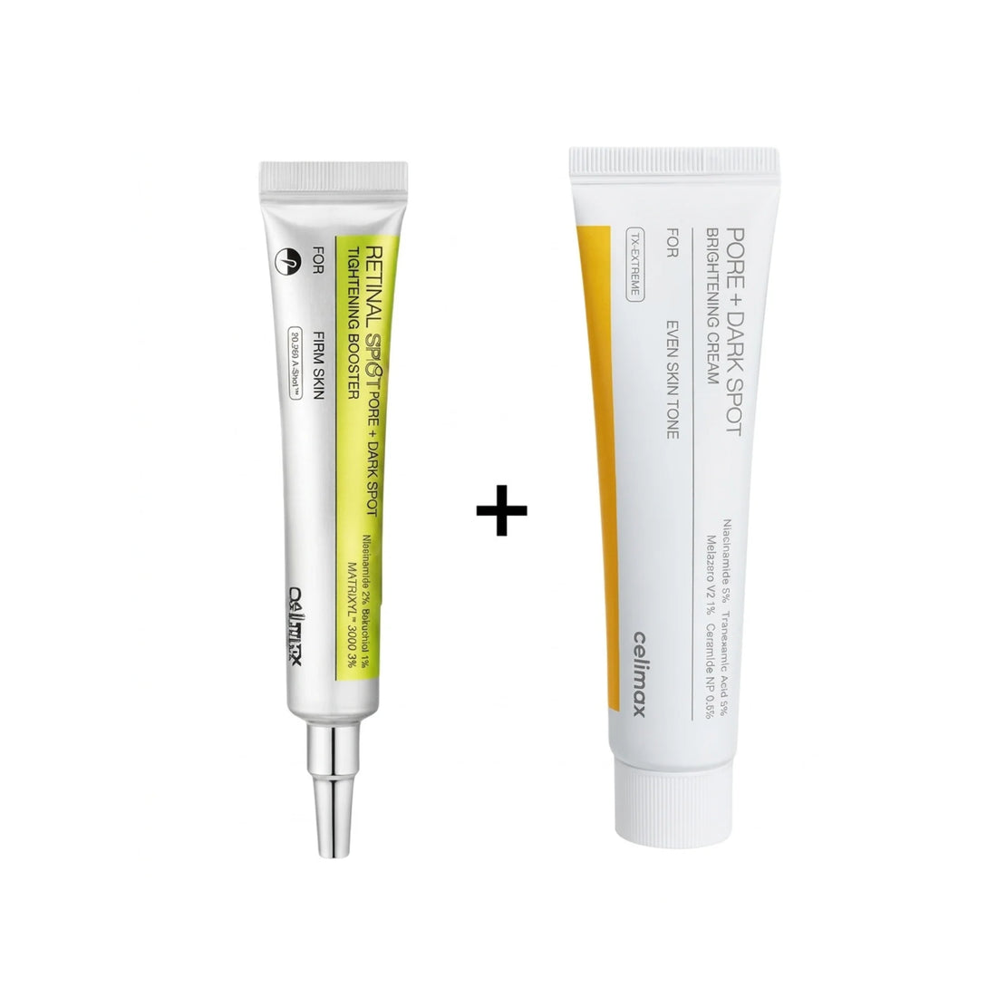 Deal: Celimax Pore + Dark Spot Brightening Cream & Retinal Shot Tightening Booster | Brightening & Firming Skincare Duo