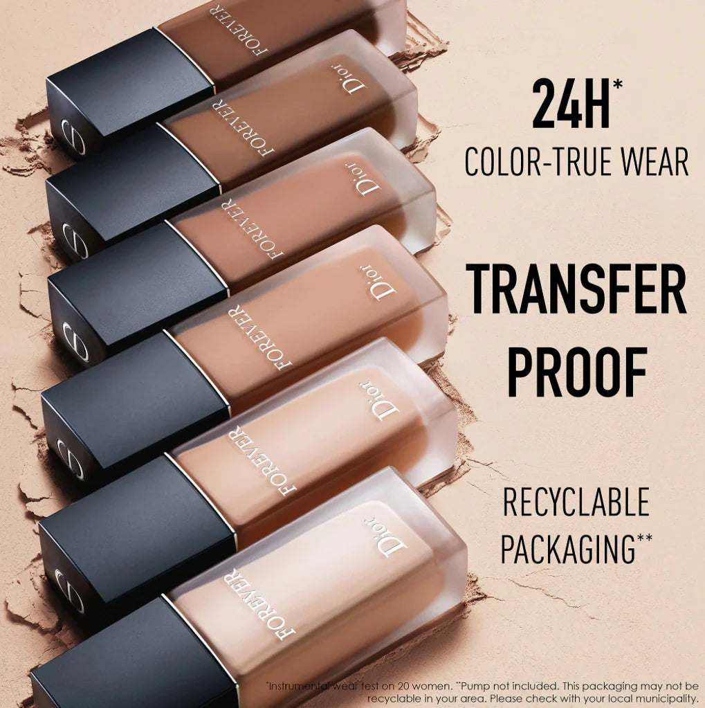 Dior Forever Transfer-Proof 24H Foundation High Perfection – Concentrated Floral Skincare with Sunscreen Broad Spectrum SPF 15