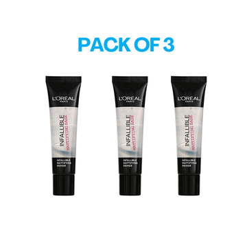 L'Oréal Paris Infallible Mattifying Primer Base Pack of 3 – Oil Control & Smooth Matte Makeup Base