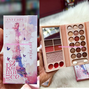 AnyLady Romance Eiffel Tower All-in-One Makeup Palette – Eyeshadow, Blush, Lip & Brow Kit