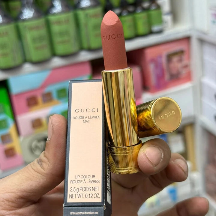 Gucci Rouge à Lèvres Mat Lipstick – 217 Valeria Rose | Luxury Rose-Toned Matte Lipstick