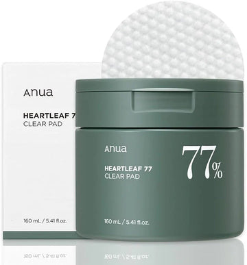 Anua Heartleaf 77% Clear Pad 160ml | Exfoliating & Soothing Toner Pads for Clear Skin