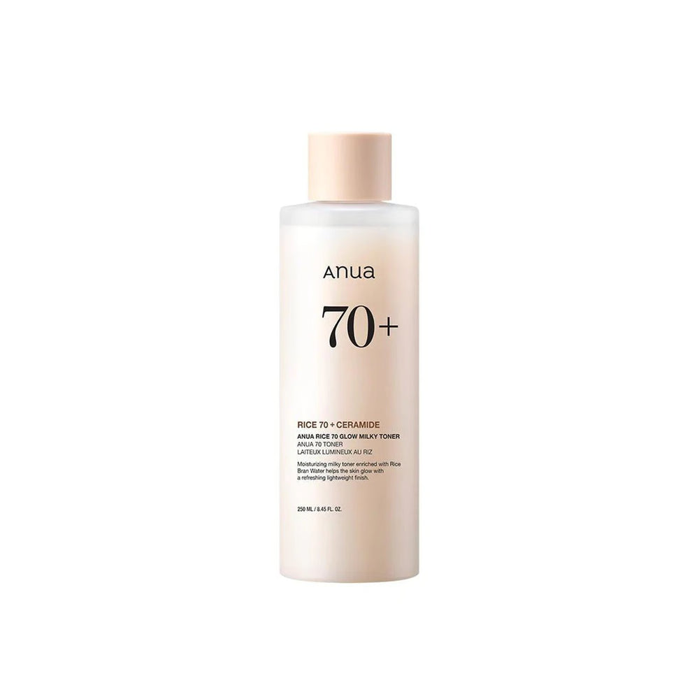ANUA Rice 70+ Glow Milky Toner 250ml | Hydrating & Radiance-Boosting Facial Toner