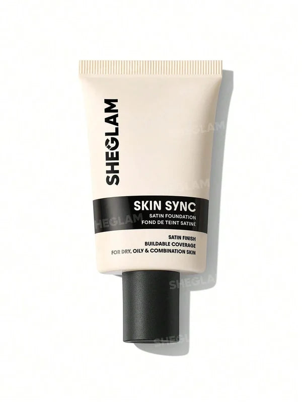 SHEGLAM Skin Sync Satin Foundation 30g | Smooth Satin-Finish Liquid Foundation
