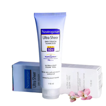 Neutrogena Ultra Sheer Dry-Touch Sunblock SPF 50+ | Lightweight Non-Greasy Sunscreen for Daily Protection