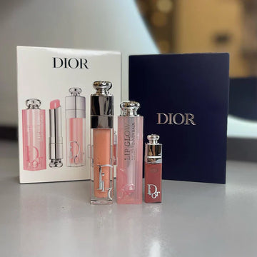 DIOR Addict Essentials Lip Glow, Lip Maximizer & Mini Lip 3 Piece Set 001 Pink